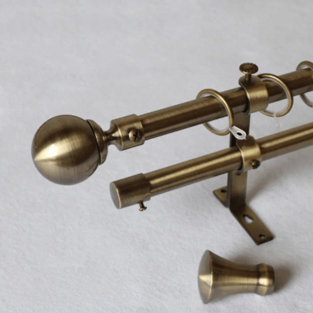 Embout boule dauphine 20 mm laiton verni Embout boule dauphine 20 mm laiton verni
