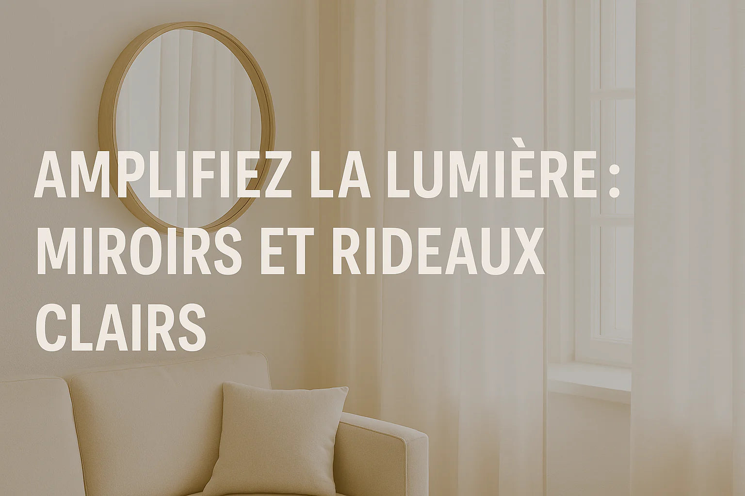 Amplifiez la lumière : miroirs et rideaux clairs