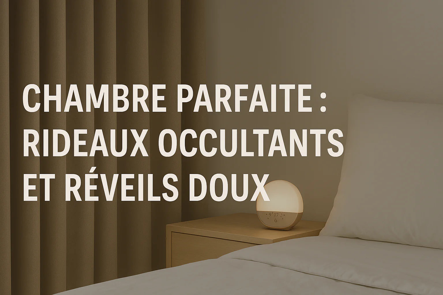 Chambre parfaite : rideaux occultants et réveils doux