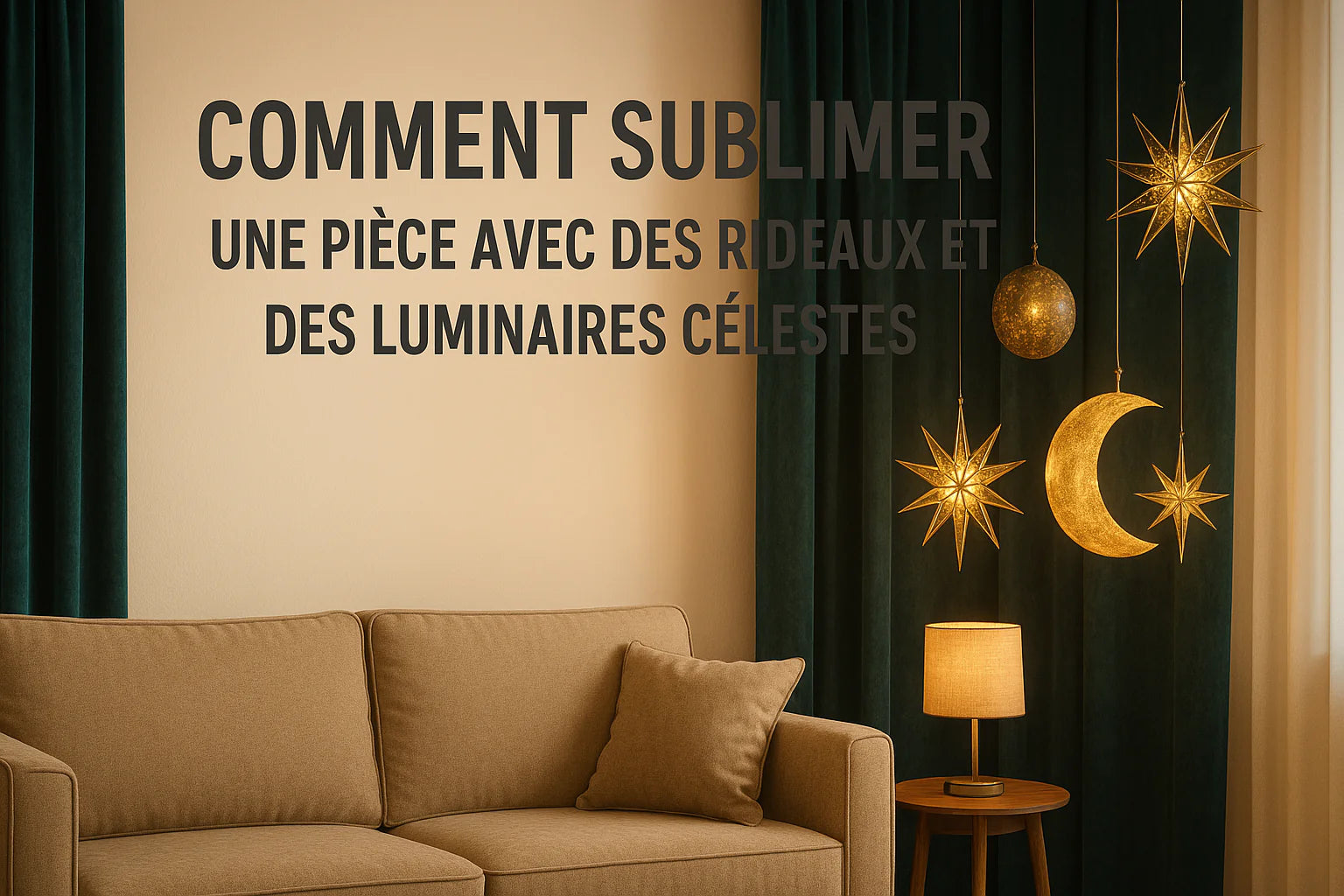Comment sublimer une pièce avec des rideaux et des luminaires célestes