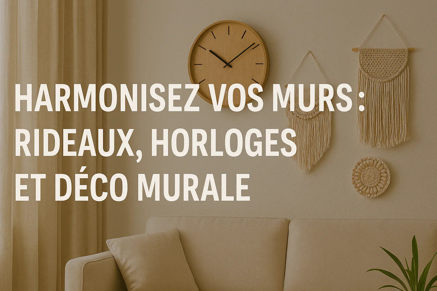 Harmonisez vos murs: rideaux, horloges et déco murale