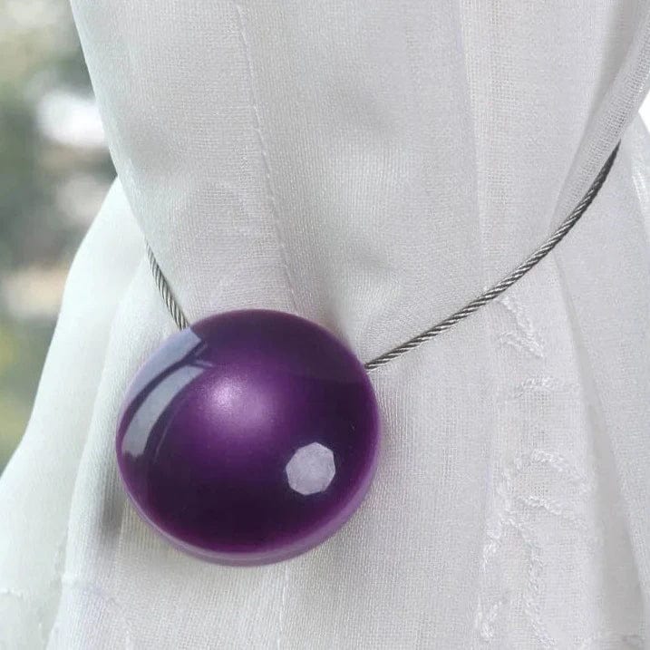 Embrasse rideau à aimant coloré Violet L'atelier Rideau