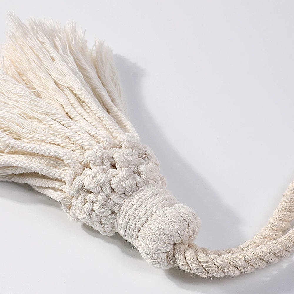 Embrasse rideau style bohème à pompon tressé L'atelier Rideau
