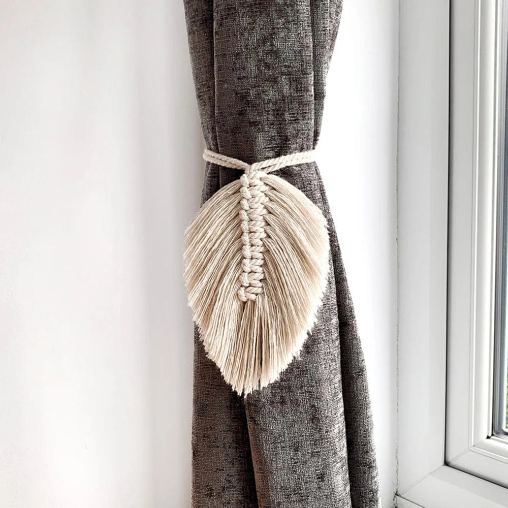 Embrasse rideau style bohème feuilles L'atelier Rideau