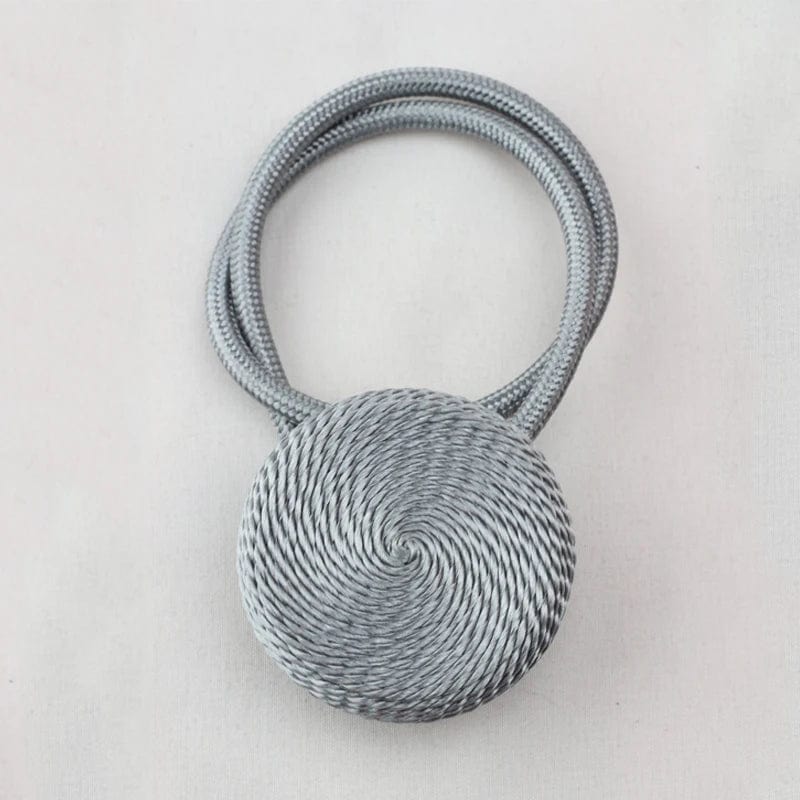 Embrasse rideau tressé et aimanté Argenté L'atelier Rideau