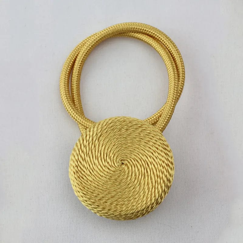 Embrasse rideau tressé et aimanté Doré L'atelier Rideau