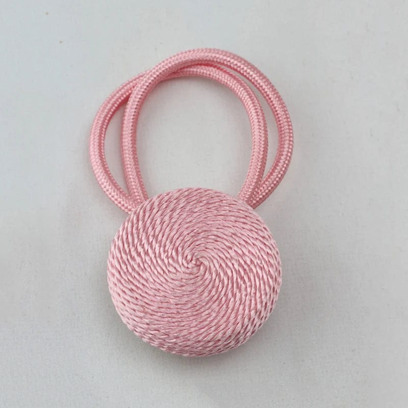 Embrasse rideau tressé et aimanté Rose L'atelier Rideau