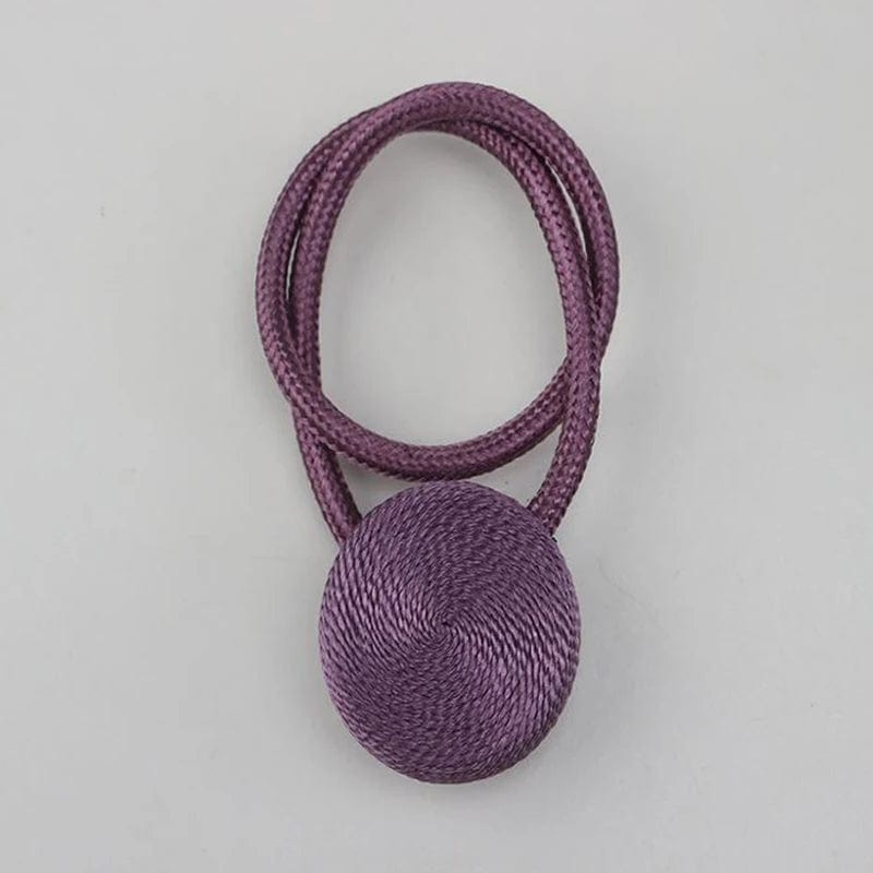 Embrasse rideau tressé et aimanté Violet L'atelier Rideau