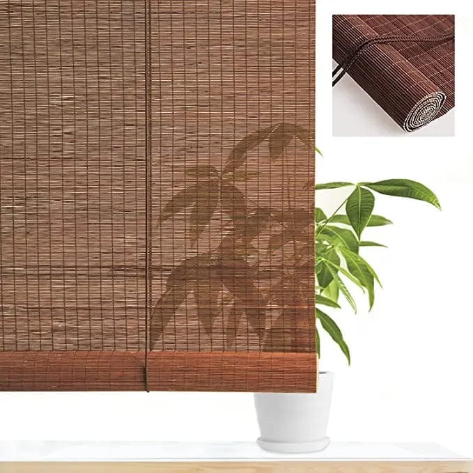 Rideau bambou marron élégant 40cm x 100cm L'atelier Rideau