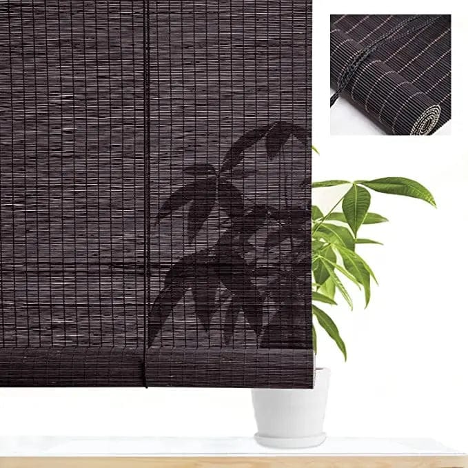 Rideau bambou noir élégant 40cm x 100cm L'atelier Rideau