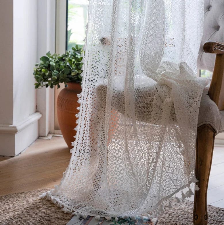 Rideau bohème blanc classique L'atelier Rideau