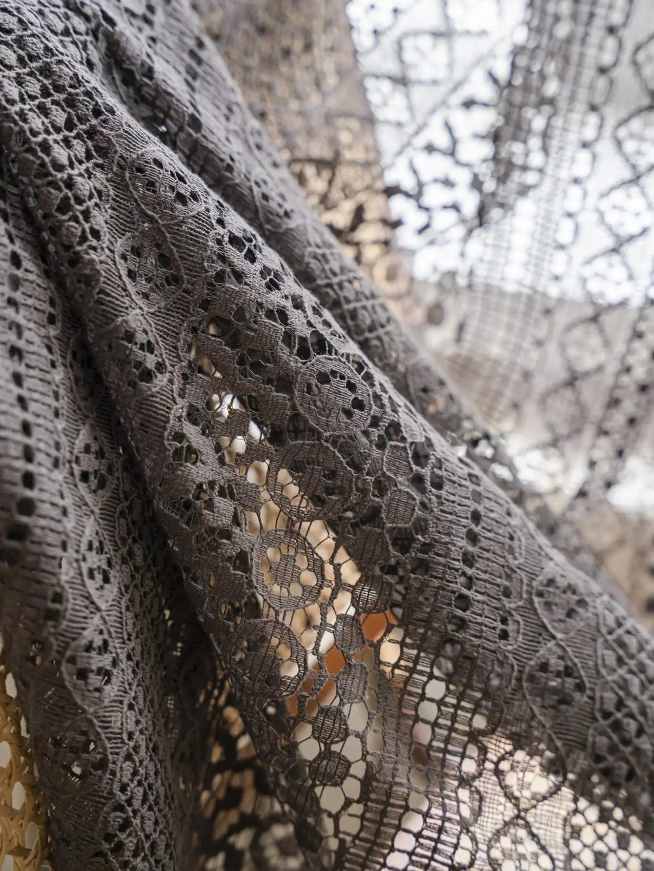 Rideau bohème gris clair L'atelier Rideau