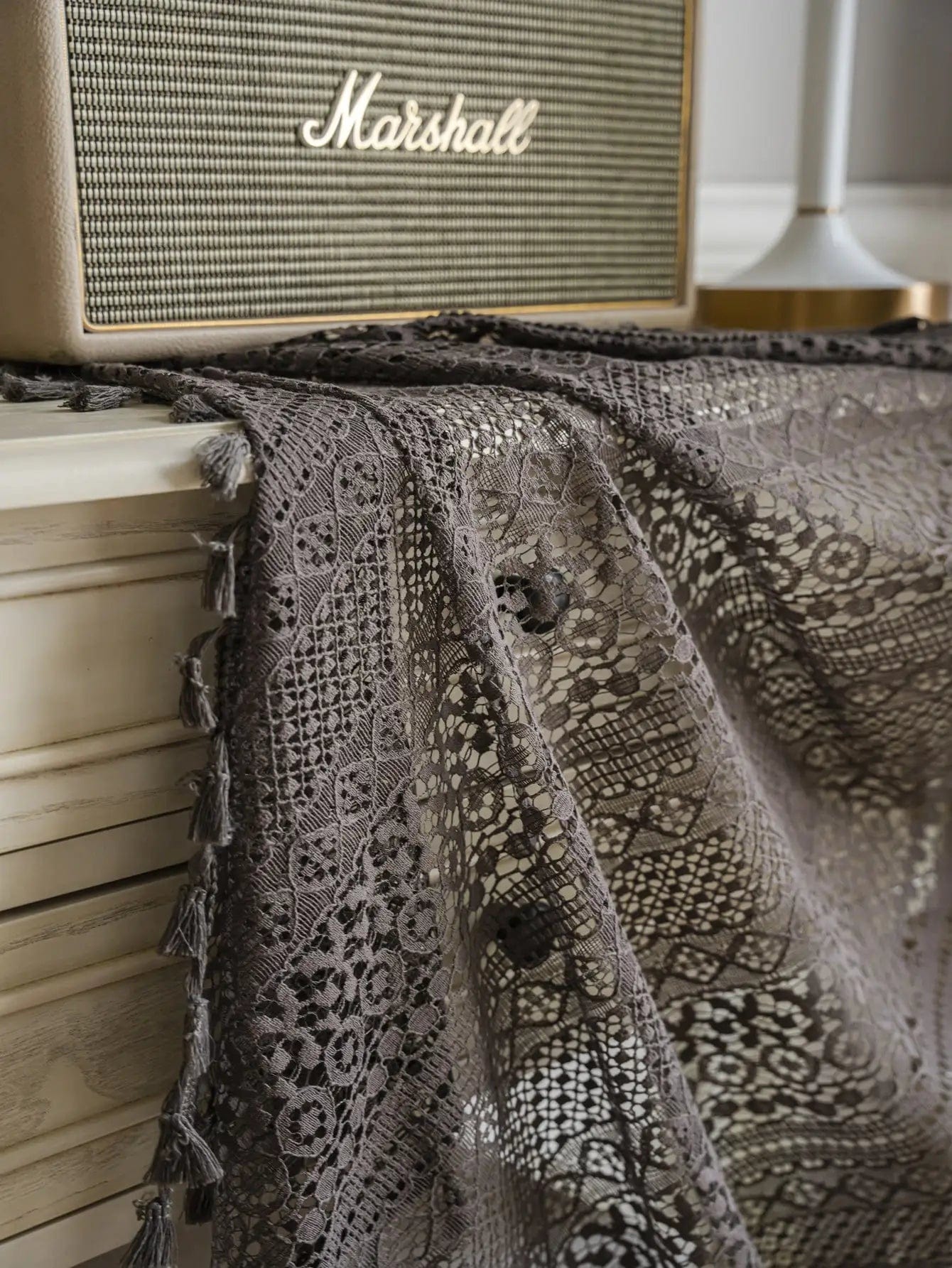 Rideau bohème gris clair L'atelier Rideau