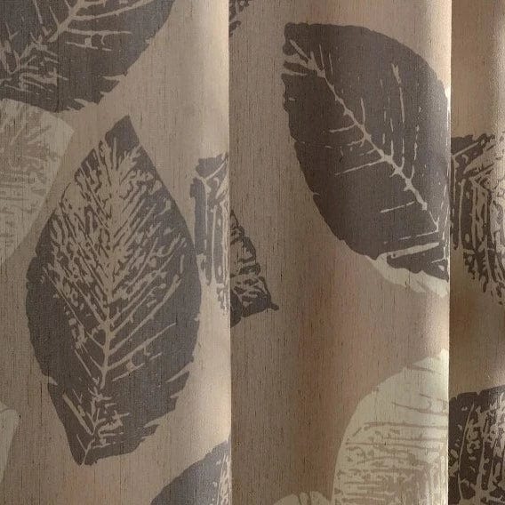 Rideau chambre à motifs floraux colorés Marron / 100cm x 120cm / Oeillets L'atelier Rideau