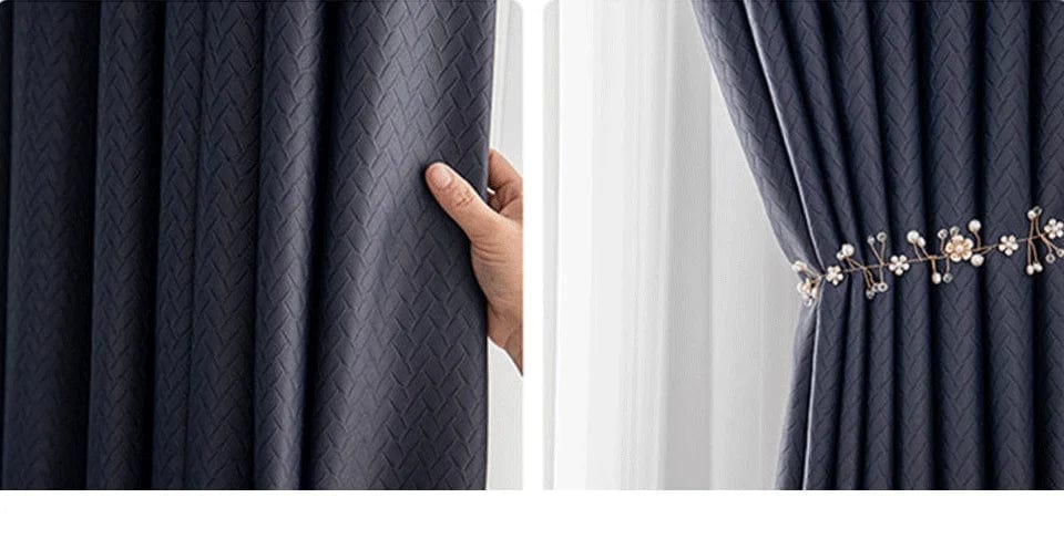 Rideau chambre bleu occultant tendre nuit L'atelier Rideau