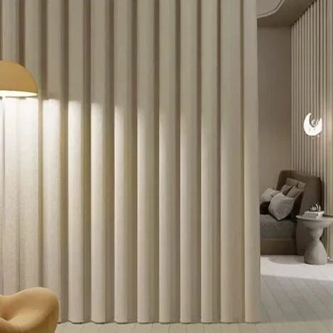 Rideau chambre crème en lin 130cm x 180cm / Crochets L'atelier Rideau