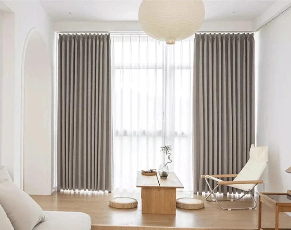 Rideau chambre marron clair occultant doux L'atelier Rideau