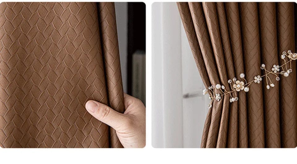 Rideau chambre marron occultant tendre nuit L'atelier Rideau