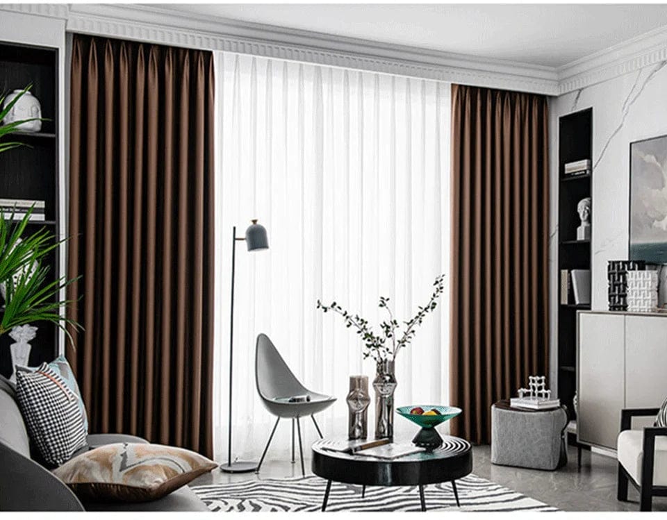 Rideau chambre marron occultant tendre nuit L'atelier Rideau