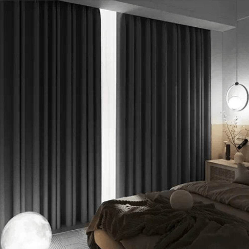 Rideau chambre noir en lin L'atelier Rideau