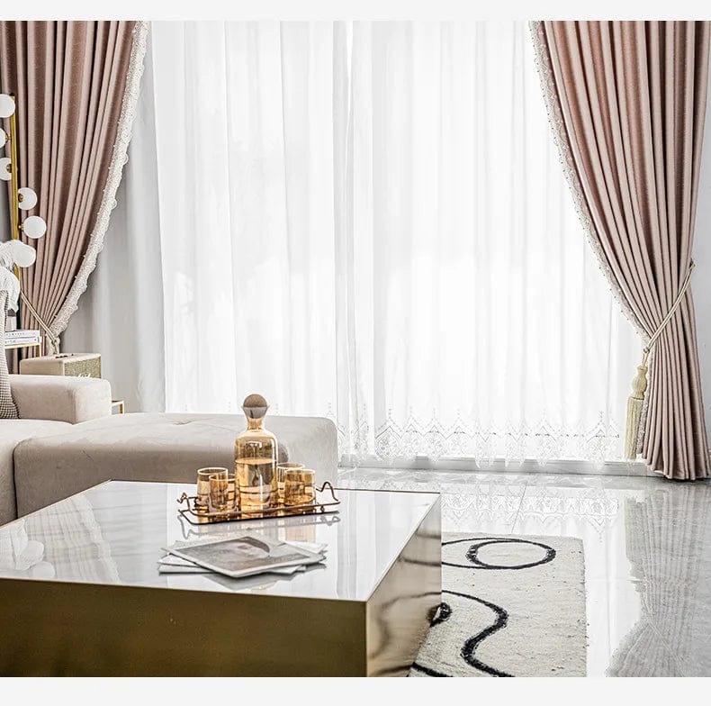 Rideau chambre rose Cocooning L'atelier Rideau