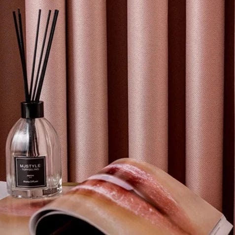 Rideau chambre rose en lin L'atelier Rideau