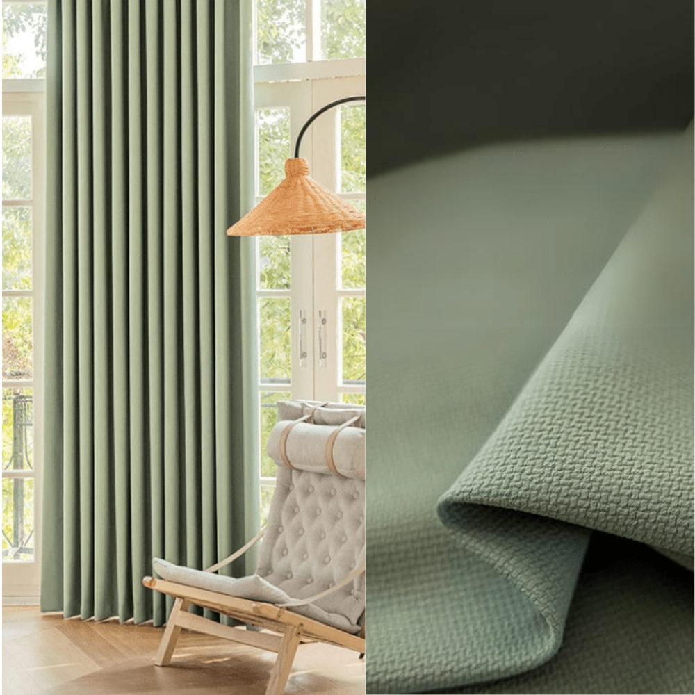 Rideau chambre vert luxe serein 150cm x 270cm / Crochet L'atelier Rideau