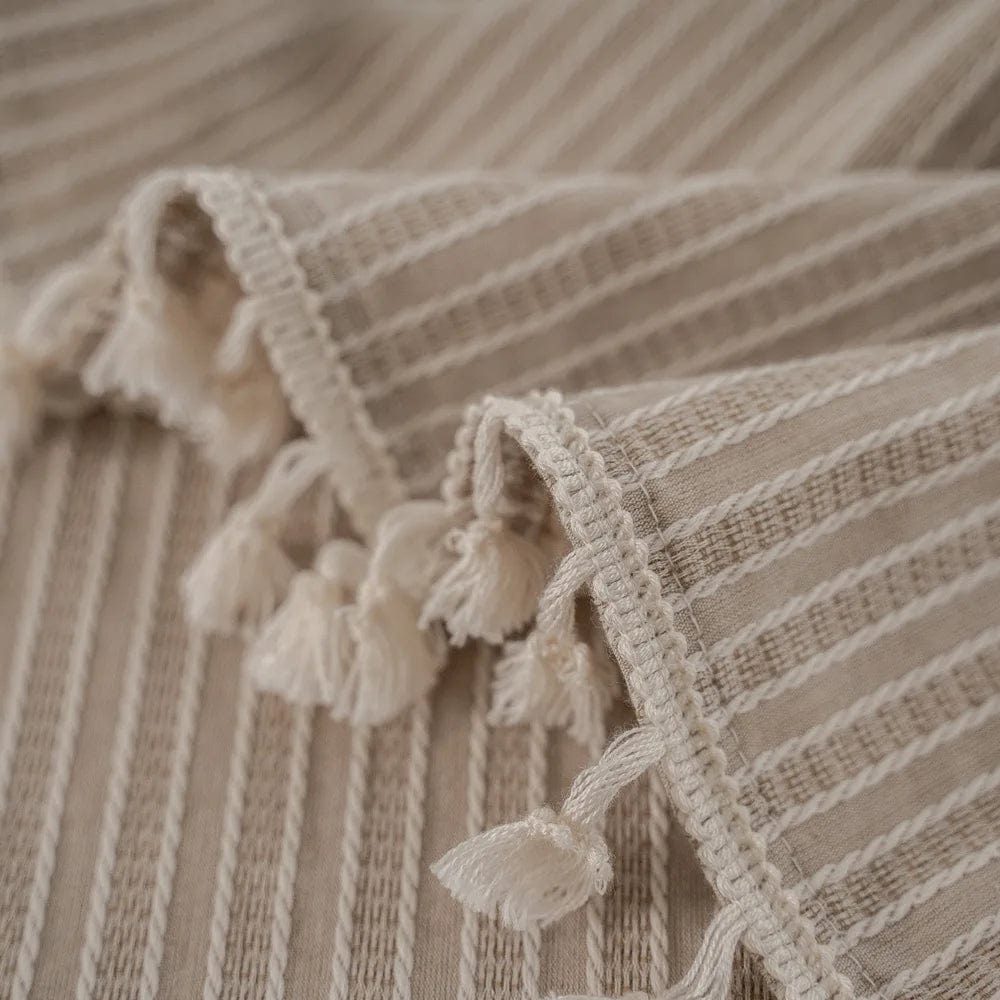 Rideau cuisine beige chiffon long L'atelier Rideau