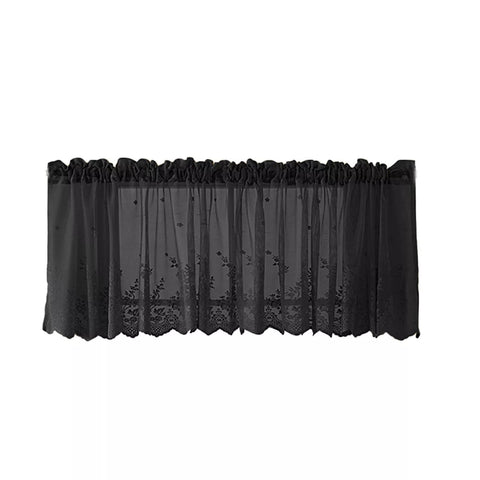 Rideau cuisine noir pour rangement 130cm x 40cm L'atelier Rideau