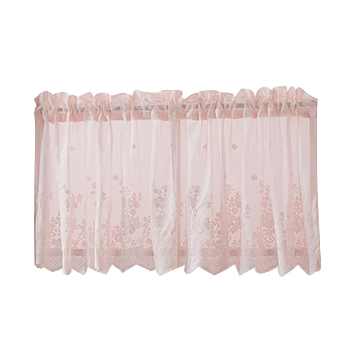 Rideau cuisine rose pour rangement 130cm x 40cm L'atelier Rideau