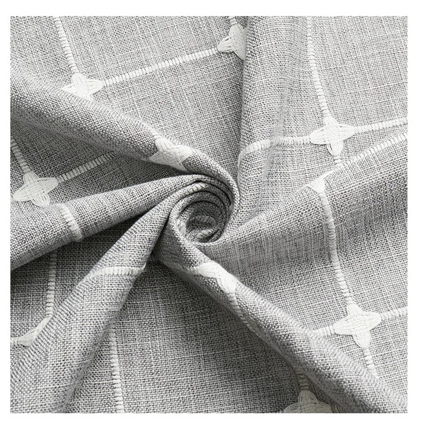 Rideau de douche à quadrillage gris chic L'atelier Rideau