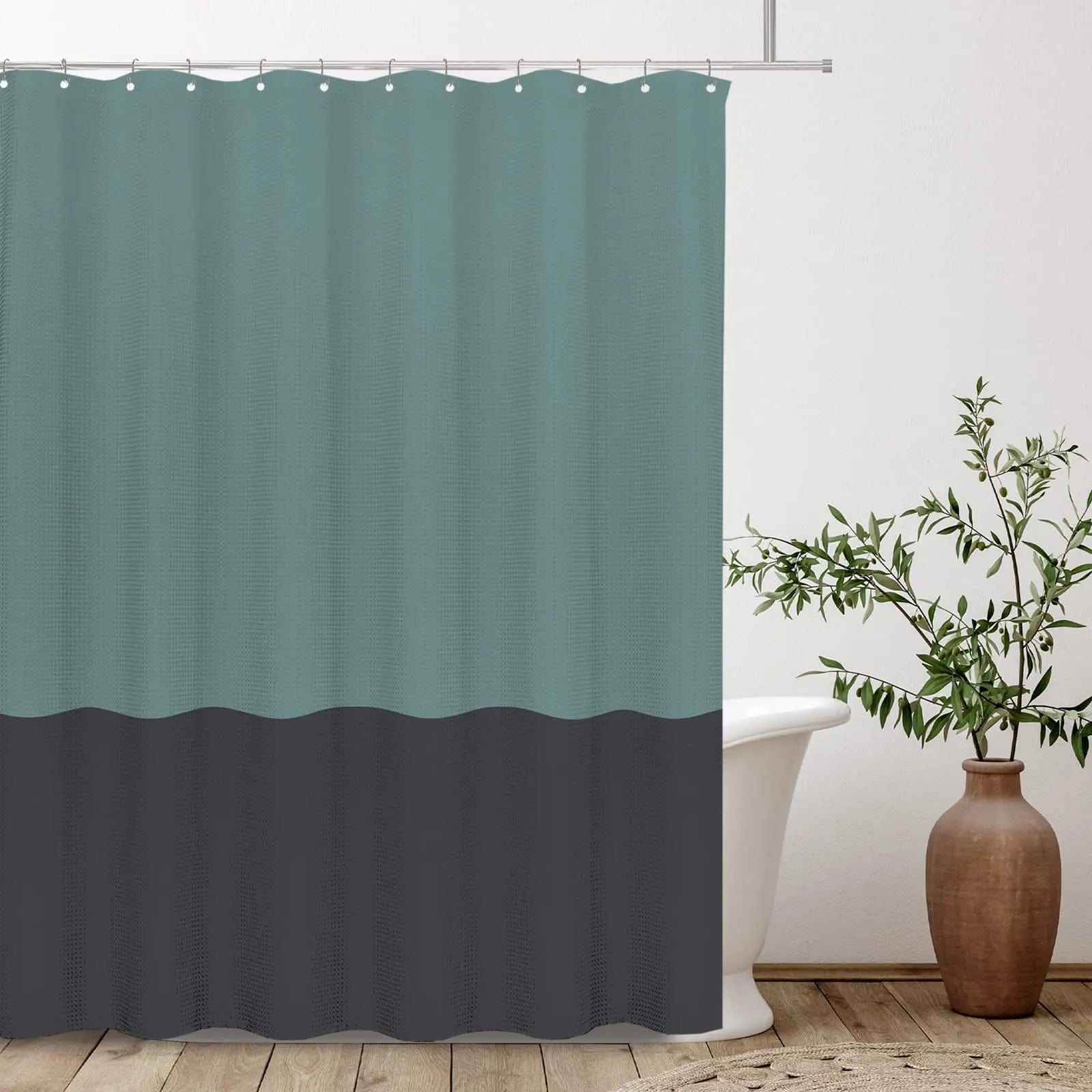 Rideau de douche biton bleu 90cm x 180cm L'atelier Rideau