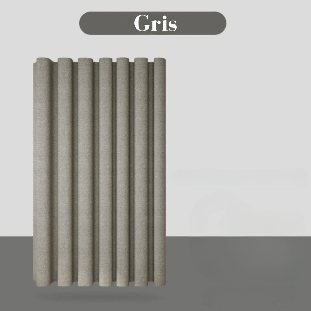 Rideau de douche imitation lin gris L'atelier Rideau