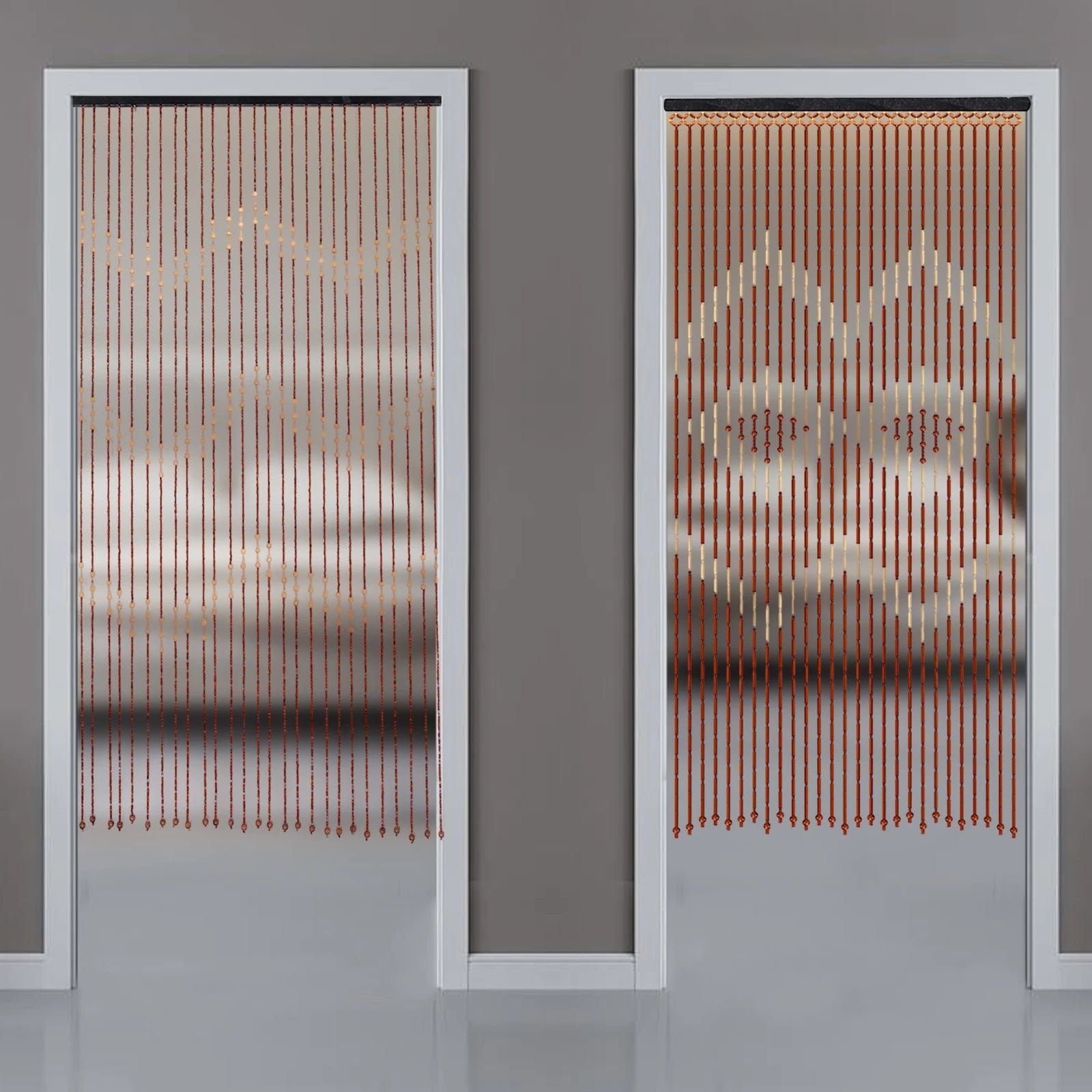 Rideau de perles bois blanc à motifs L'atelier Rideau