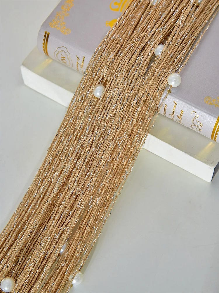 Rideau de perles champagne brillant L'atelier Rideau