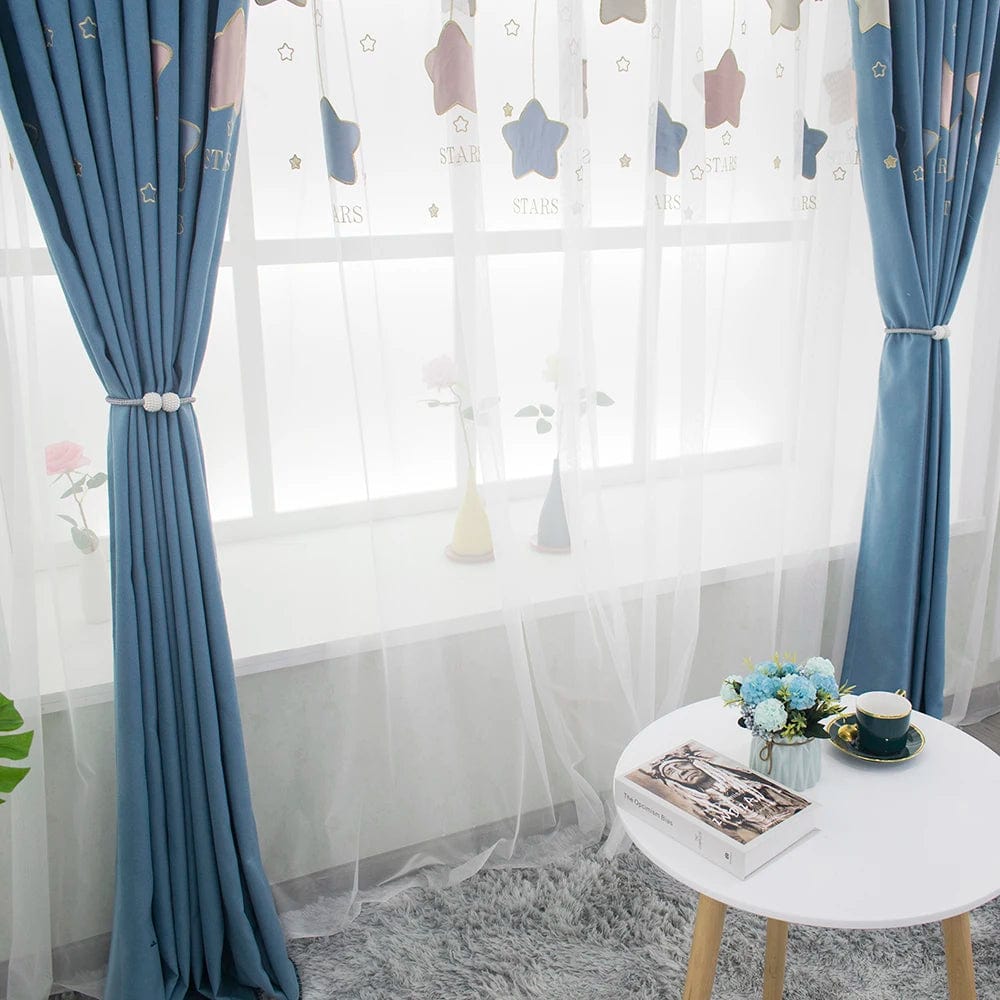 Rideau enfant étoiles colorés L'atelier Rideau