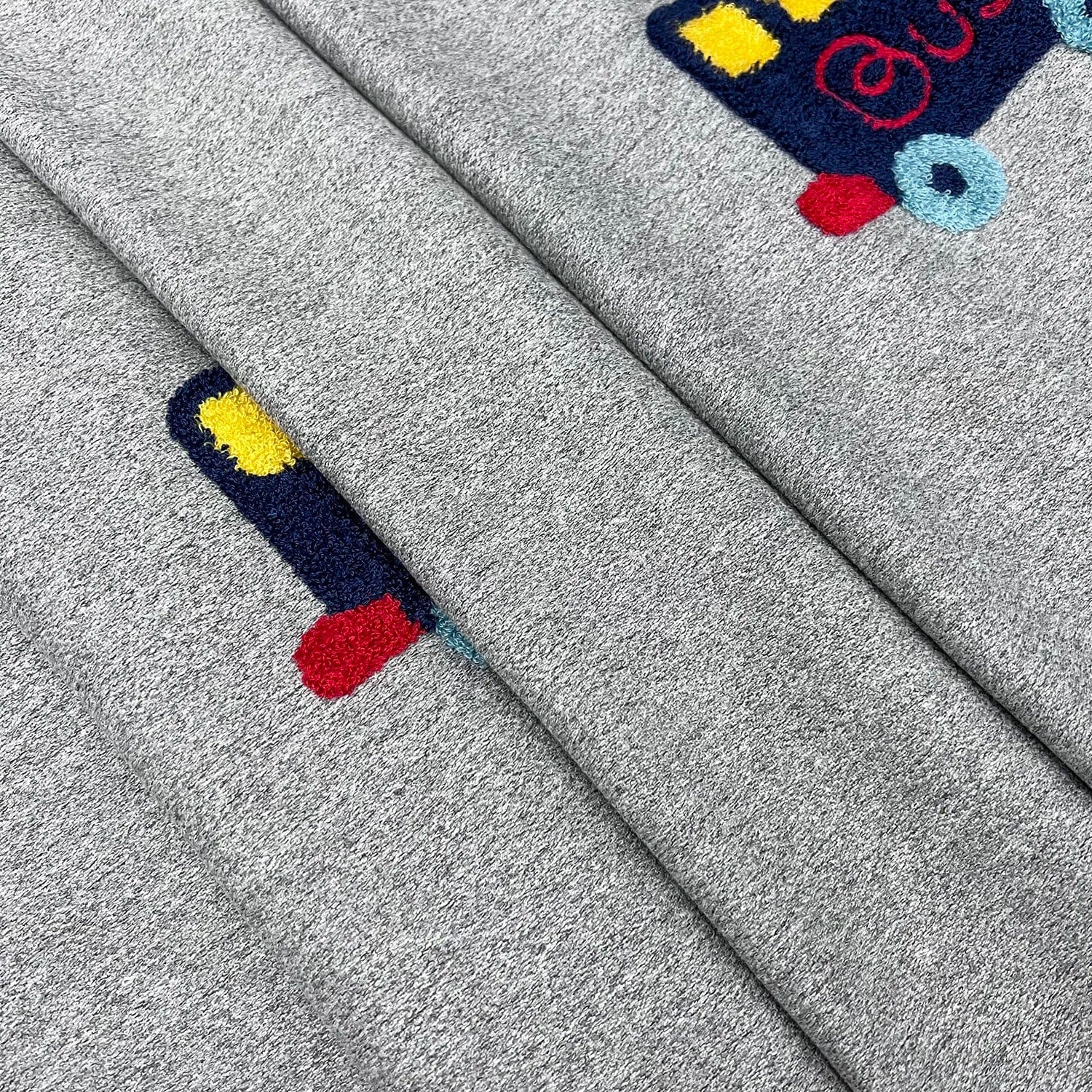 Rideau enfant gris à voitures brodés L'atelier Rideau