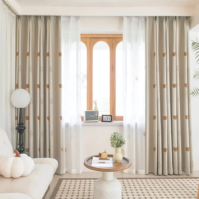 Rideau enfant occultant ourson L'atelier Rideau