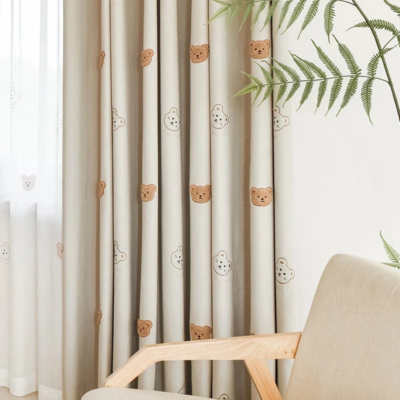 Rideau enfant occultant ourson L'atelier Rideau