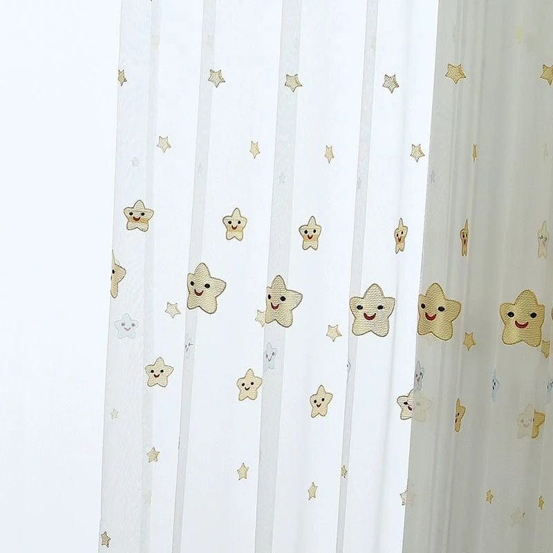 Rideau enfant voilage à étoiles dorées L'atelier Rideau