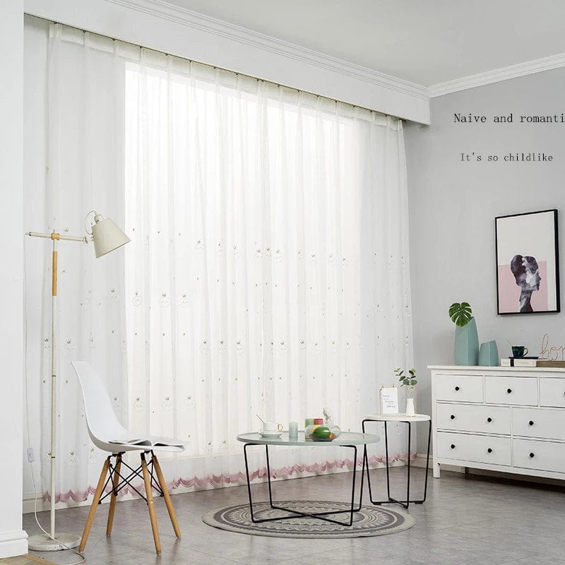 Rideau enfant voilage à nuages colorés L'atelier Rideau