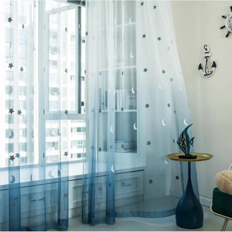 Rideau enfant voilage espace cosmique L'atelier Rideau