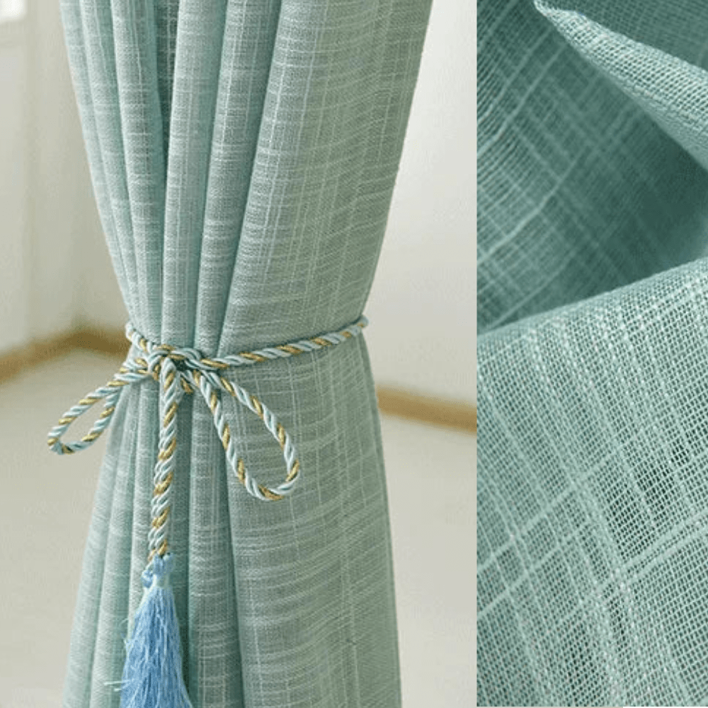 Rideau lin bleu ciel L'atelier Rideau