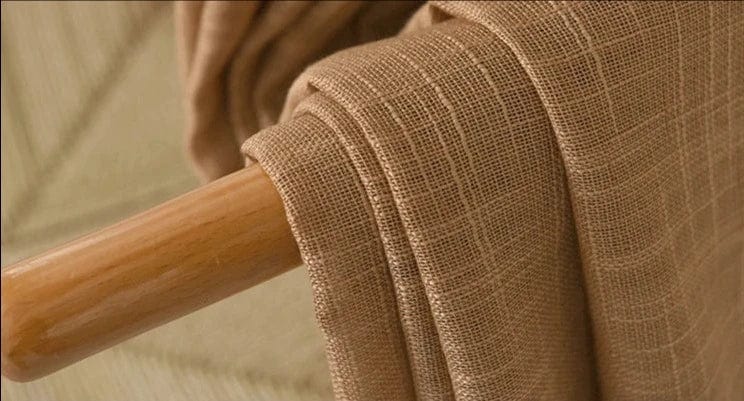 Rideau lin marron épuré 100cm x 200cm / Crochet L'atelier Rideau