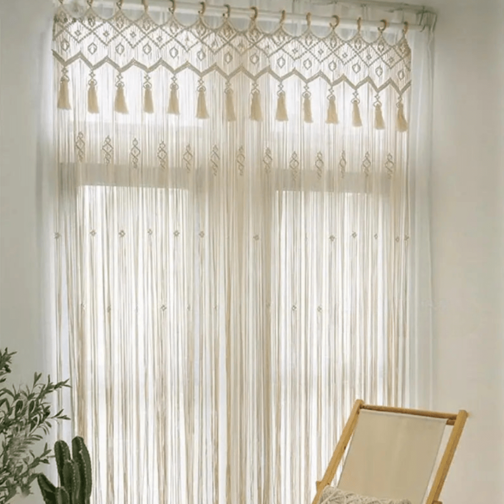 Rideau macramé 95cm par 200cm L'atelier Rideau