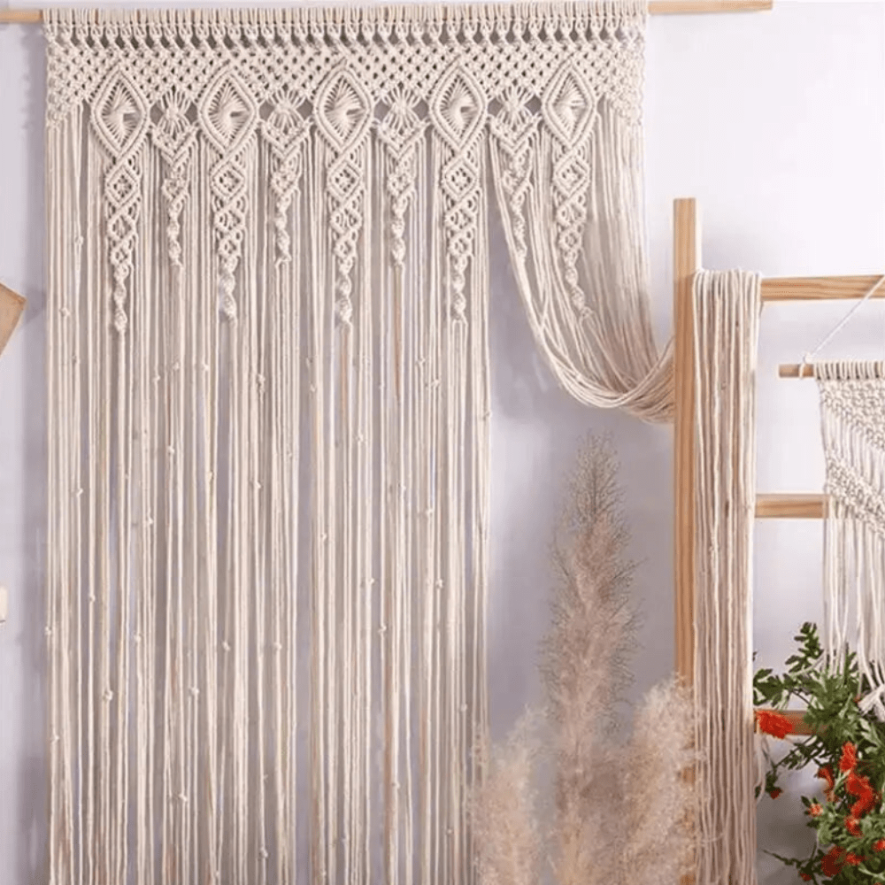 Rideau macramé doux et naturel L'atelier Rideau