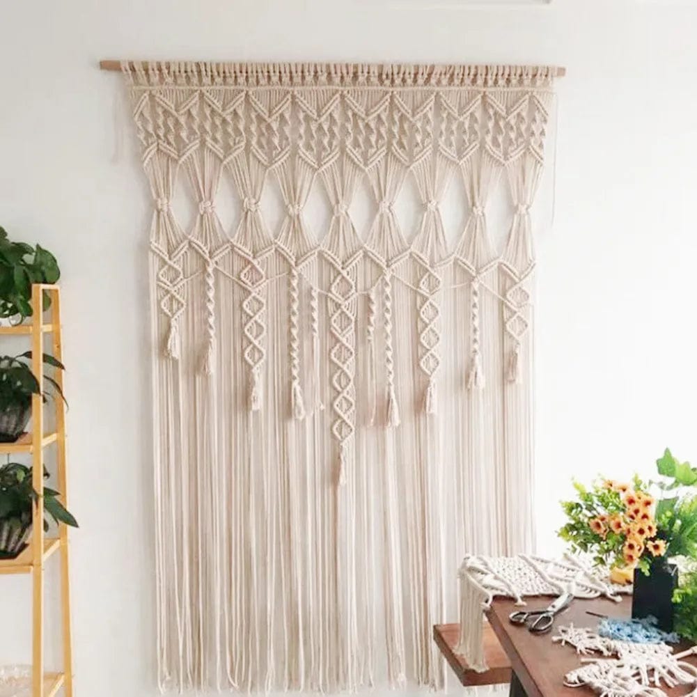 Rideau macramé inspiré L'atelier Rideau