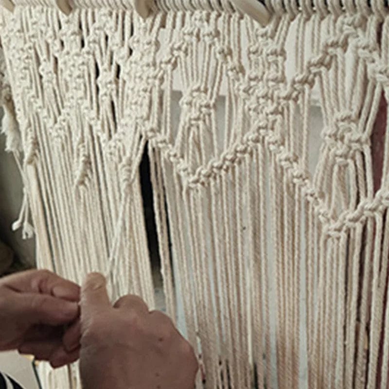 Rideau macramé luxe nature L'atelier Rideau