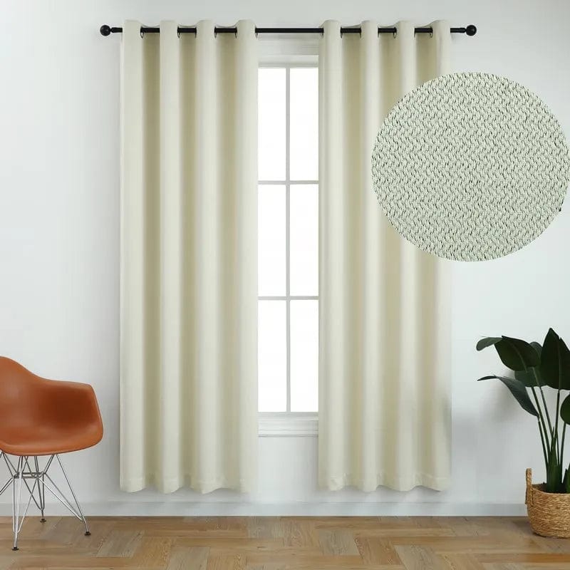 Rideau salon beige soyeux L'atelier Rideau