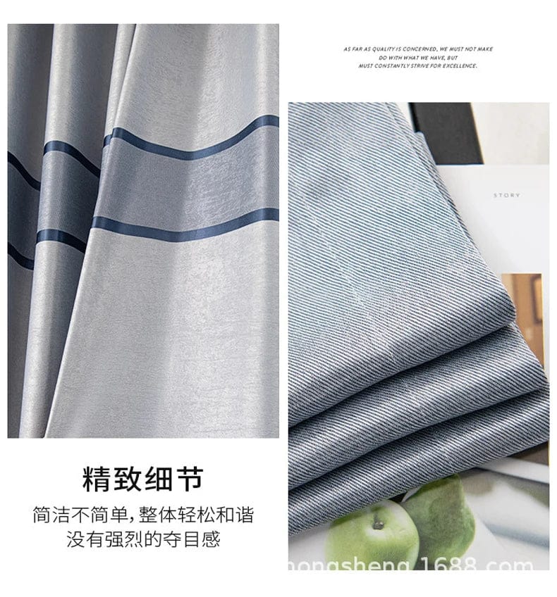 Rideau salon bleu moderne L'atelier Rideau